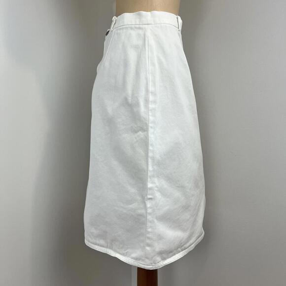 Sonia Rykiel Paris Women's Small White A Line Knee Length Skirt Made in France - Picture 2 of 12